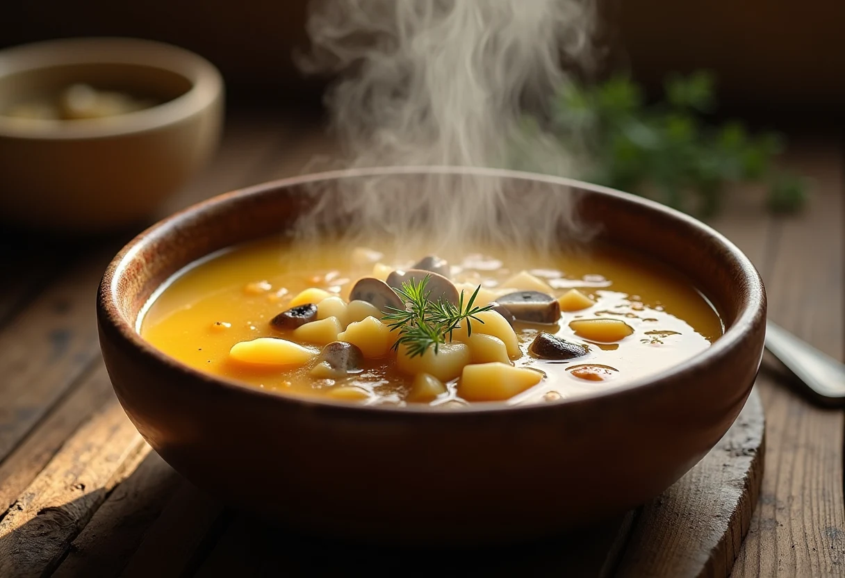 Bramboračka s houbami: recept a příprava