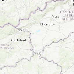 Mapa katastrálních území v České republice